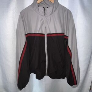 Vintage DAC Jacket Mens 3X Black Gray‎ Original Racer 80s/90s Baggy Oversized
